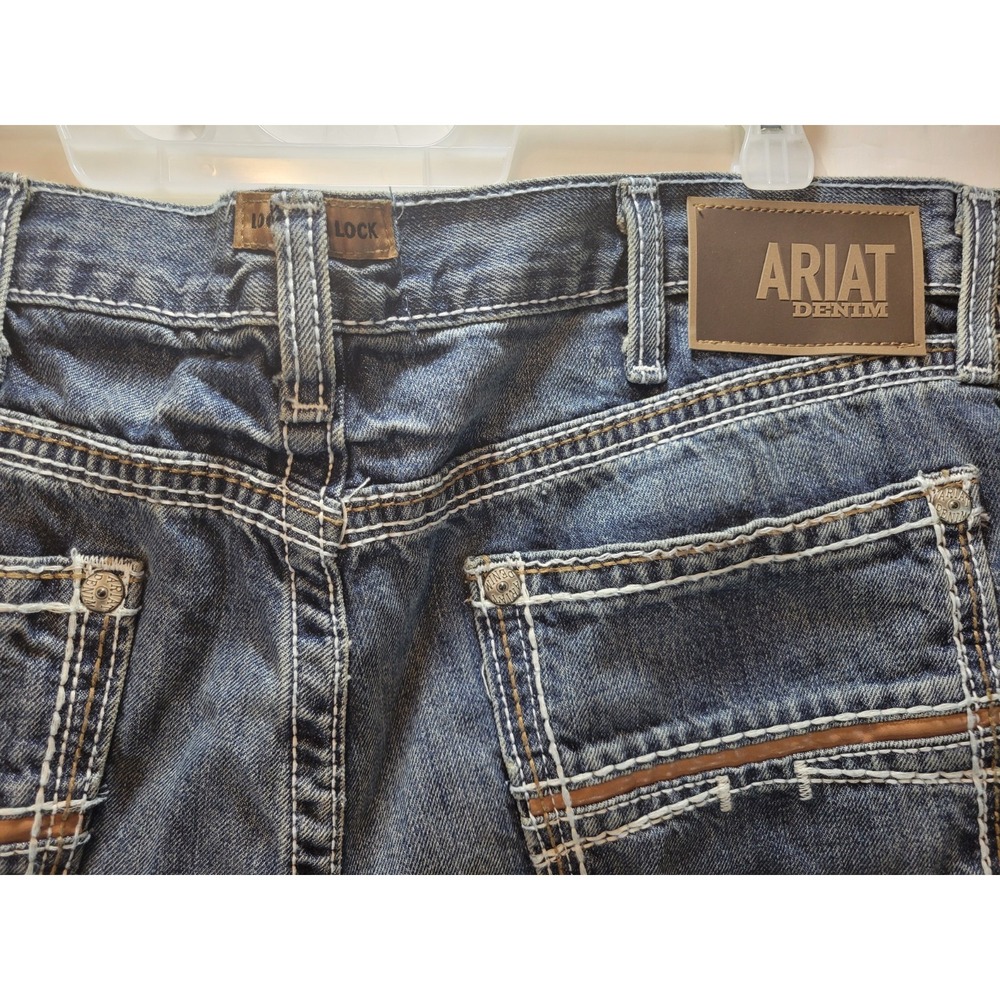Ariat Men's M4 Coltrane Durango Low Rise Fashion Boot Cut Jean 38/32 medium wash - Picture 9 of 16